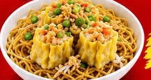 Fried Noodles with Siomai